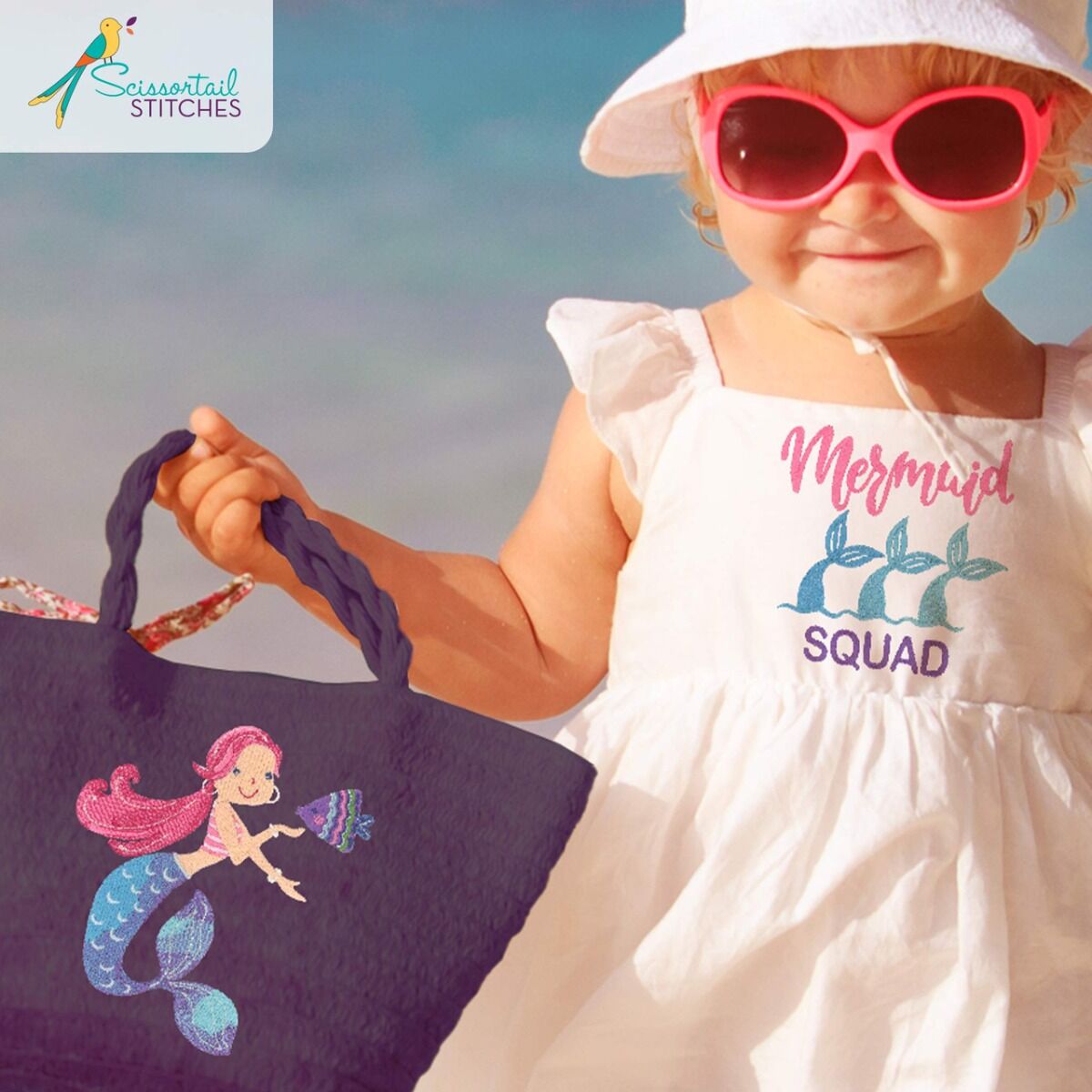 OESD Mystical Mermaids Embroidery Collection by Benartex | Quality Sewing