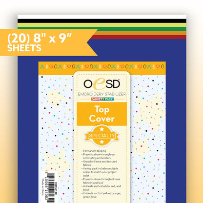 OESD Top Cover Permanent Topping Variety Pack, 20 Sheets