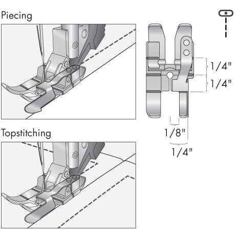 Pfaff 1/4"Right Guide Foot with IDT,,,