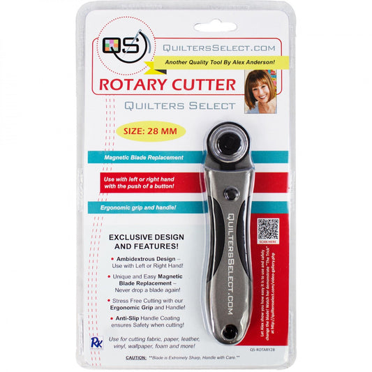 Quilters Select 28mm Premium Rotary Cutter - Quality Sewing & Vacuum