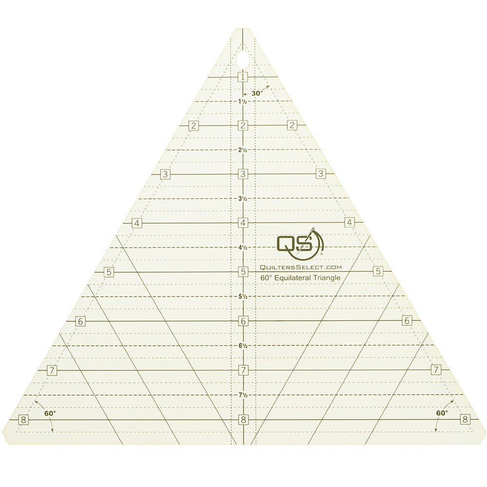 Quilters Select 60 Degree 8.5" Triangle Ruler Ruler - Quality Sewing & Vacuum