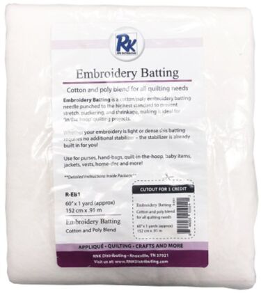 RNK Embroidery Batting - Quality Sewing & Vacuum