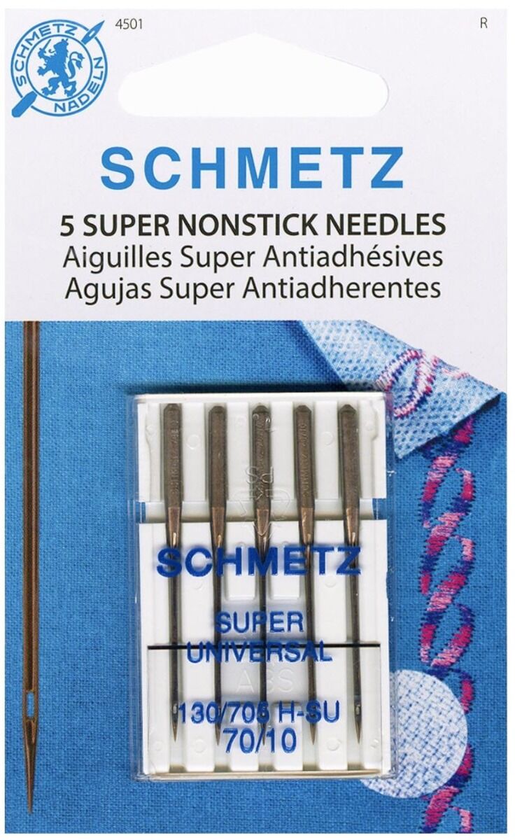 Schmetz Super Nonstick Needles Carded 5-Pack-70/10