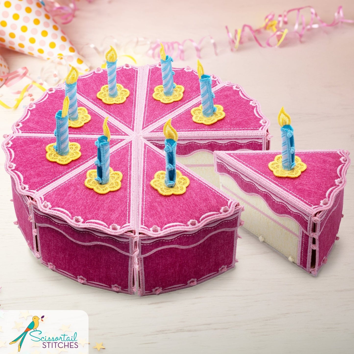 Scissortail Stitches Freestanding Celebrations Cake Box - Quality Sewing & Vacuum