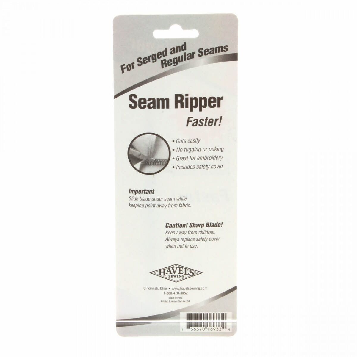 Seam Ripper Havel Surgical - Package Front | Quality Sewing