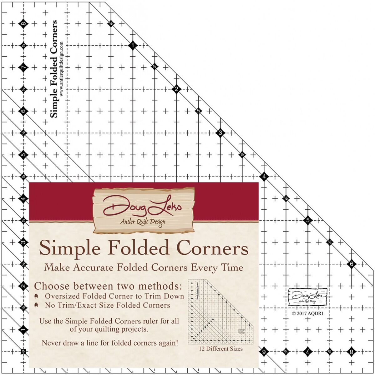 Simple Folded Corners Ruler by Antler Quilt Design