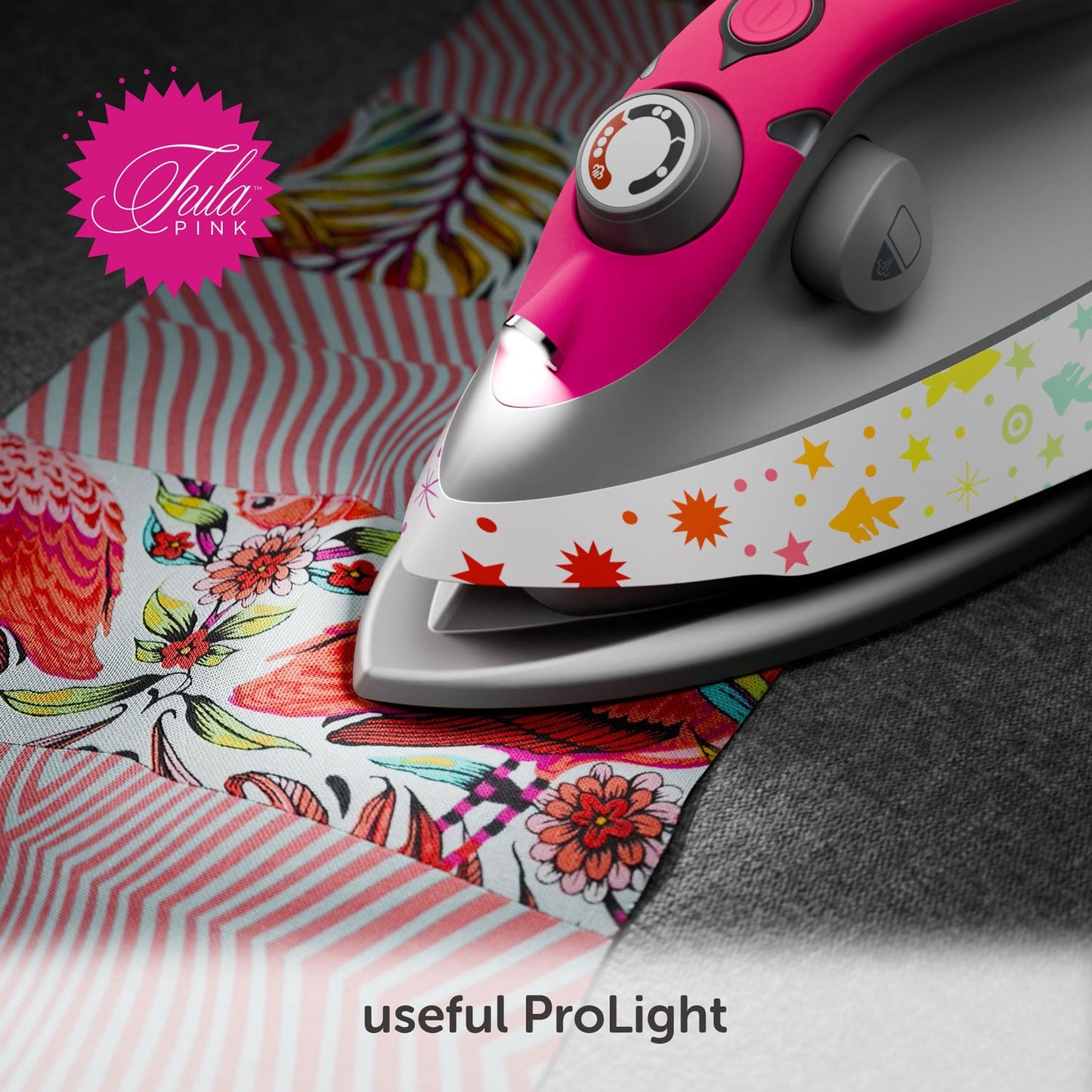 Tula Pink Oliso Mini Iron with Trivet