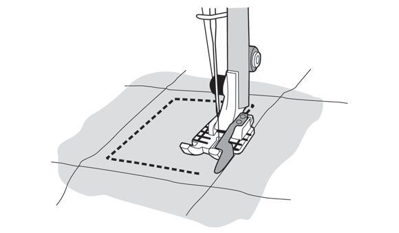 Viking Clear 1/4" Piecing Foot with Guide