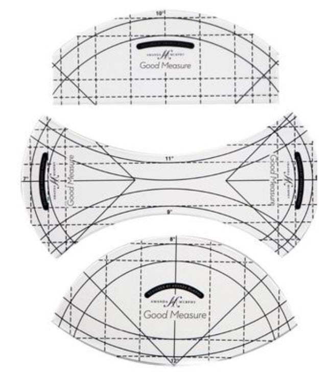 Good Measure Every Curve Low Shank Quilting Ruler Template Set by Amanda Murphy