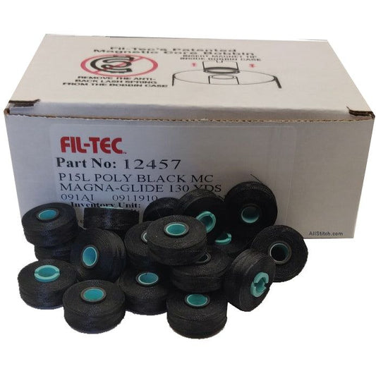 Fil-Tec Magna-Glide Embroidery Bobbins - Style L Black,Fil-Tec Magna-Glide Embroidery Bobbins - Style L Black,Fil-Tec Magna-Glide Embroidery Bobbins - Style L Black