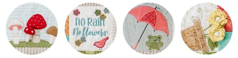 Kimberbell Spring Showers Quilt Machine Embroidery Pattern