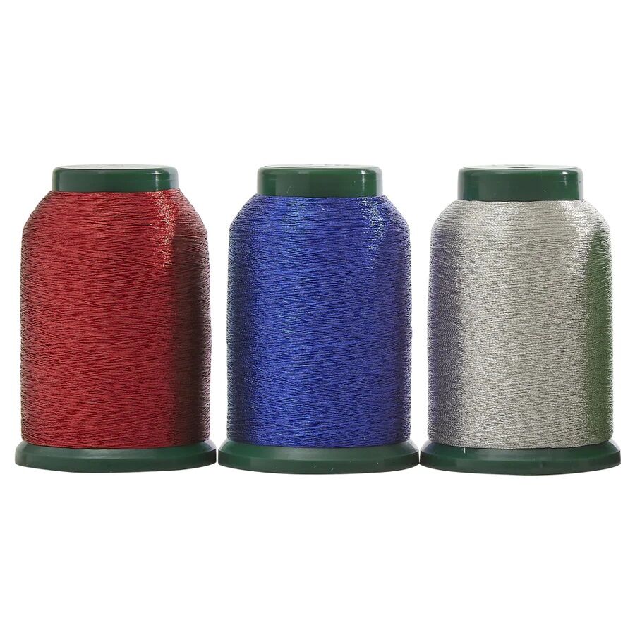 KingStar Metallic Patriotic Thread Pack 1000 Meter Spools