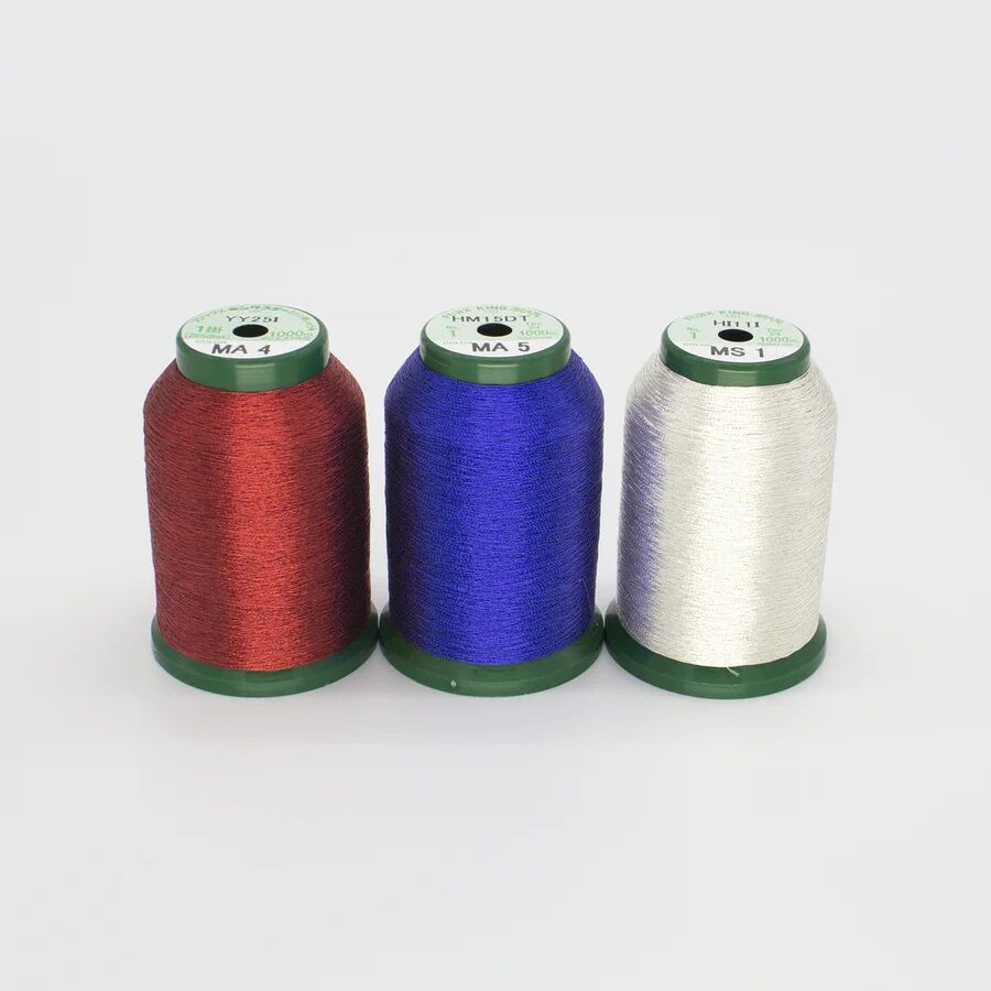 KingStar Metallic Patriotic Thread Pack 1000 Meter Spools