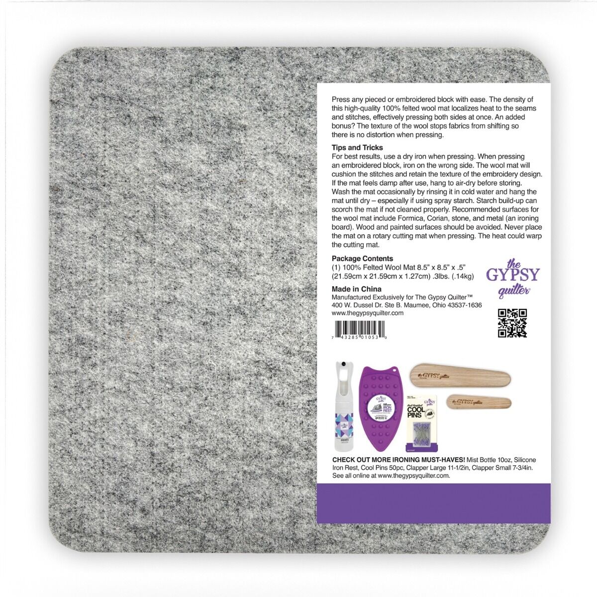 Gypsy Wool Pressing Mat 8.5in – Quality Sewing & Vacuum